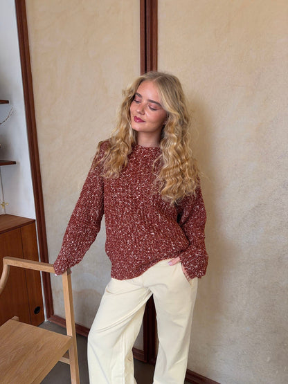 Lunuda knit sweater – Rust/orange