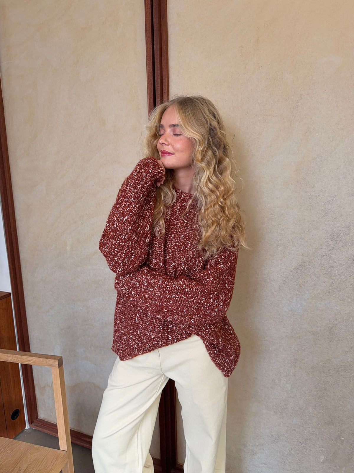 Lunuda knit sweater – Rust/orange