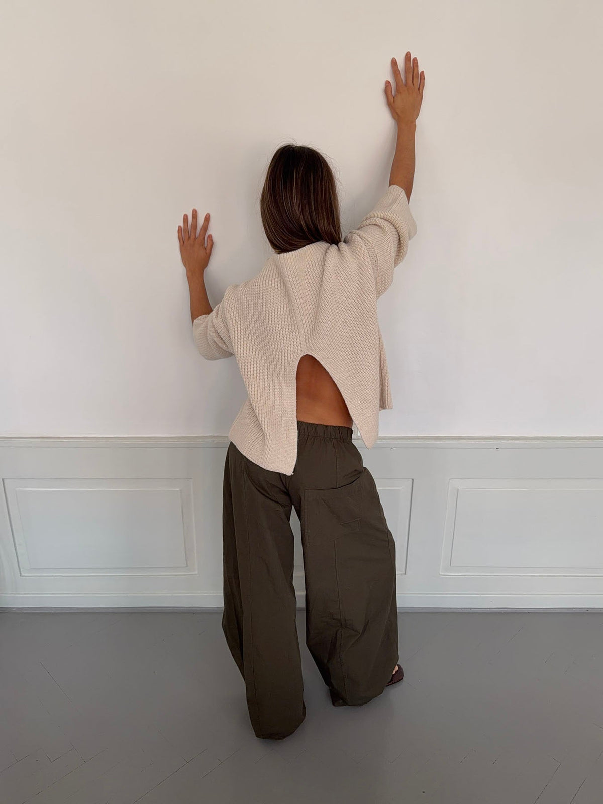 Cholana knit with open back - Beige
