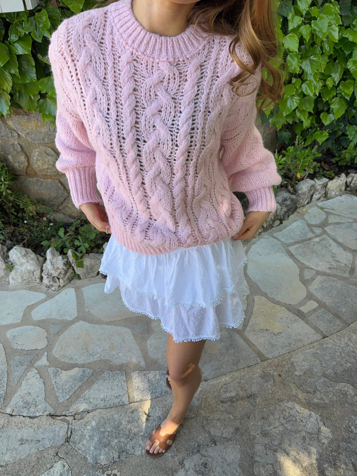 Raffaella cable knit – Pink