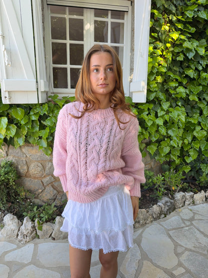 Raffaella cable knit – Pink