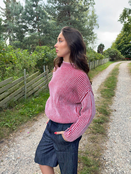 Silkeline turtleneck - Purple/red