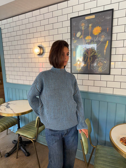Silkeline turtleneck - Blue